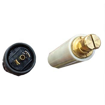 Close Up of Male Connectors Camlok and Hubbel