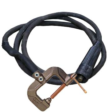 Ground Cable for Stud Welder with Large Clamp and Dinse Connector