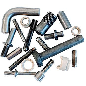 A collection of different types of drawn arc studs and ferrules