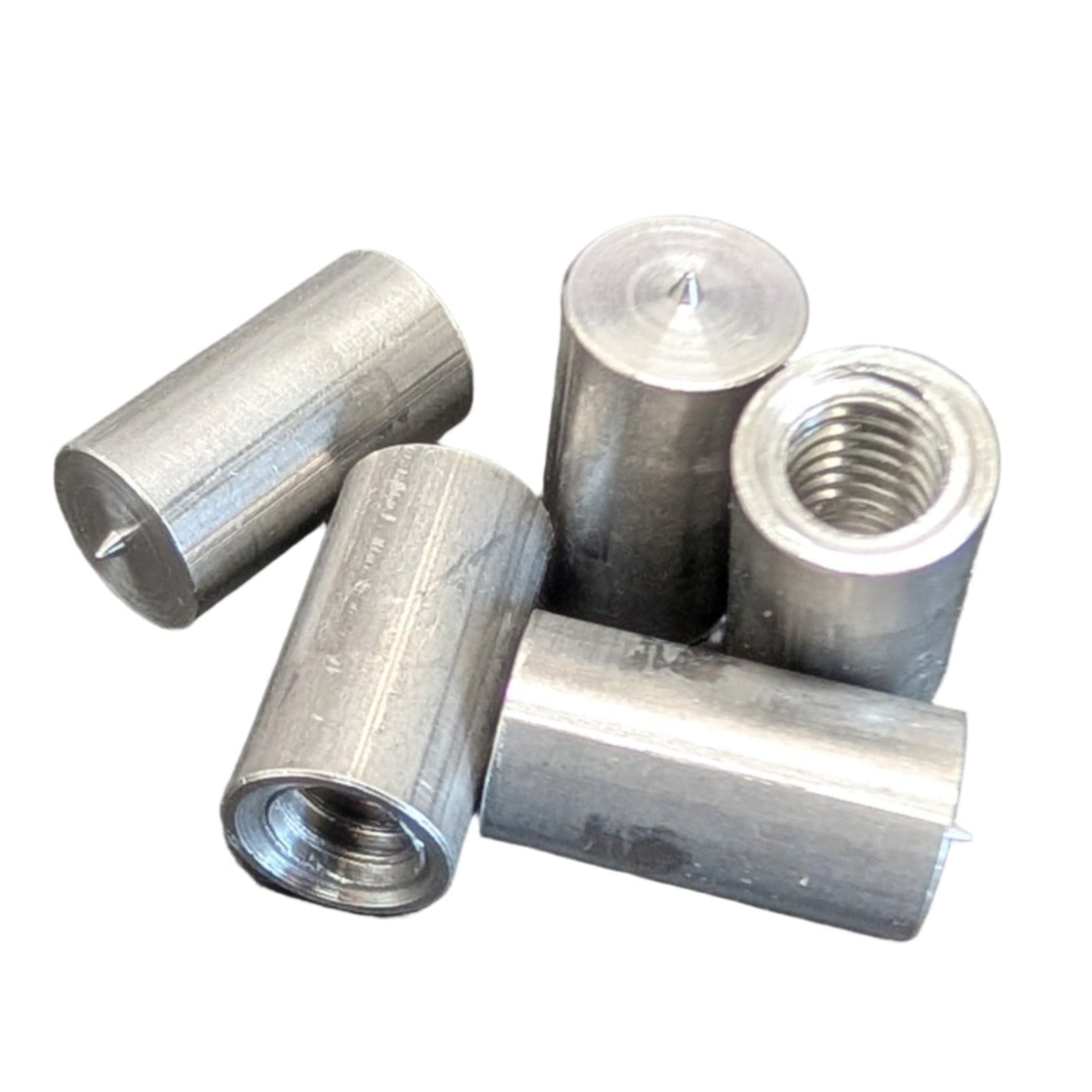 11/32 x 5/8" Tapped 1/4-20 x 3/8  Tapped CD Weld Stud No Flange Aluminum