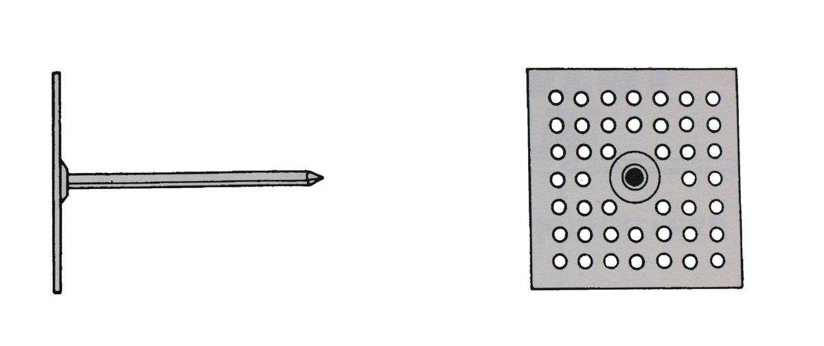 Spindle (Perforated Base) Insulation Hangers 12 Gauge Pin