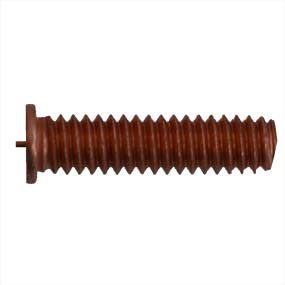 1/4-20 Flanged CD Weld Steel Mild Steel Copper Coated