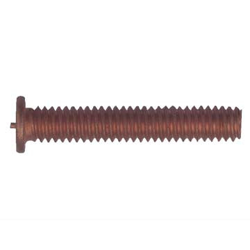 CD Weld Stud Flanged 8-32 Mild Steel Copper Coated