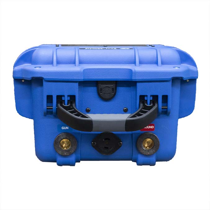 Truweld Ace P100 Stud Welder Side View with Gun and Ground Connections