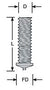 1/4-20 CD Weld Stud, Flanged, Mild Steel