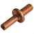 Arc Collar Stud 215 x 11/16" with 1/4-20 x 1/2" Thread Mild Steel Copper Coated
